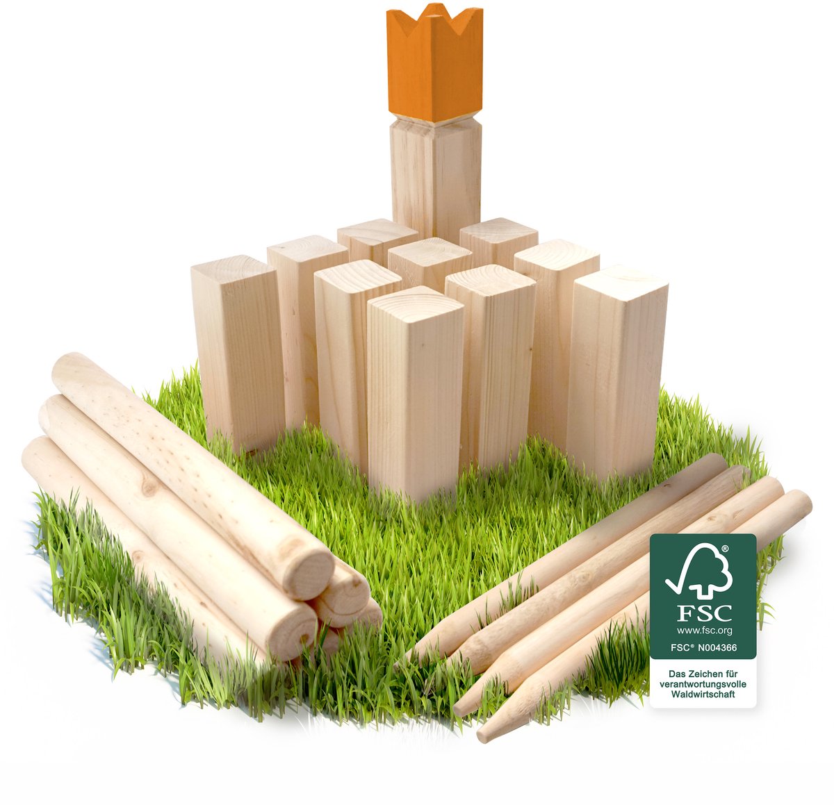 Ocean5 Werp spel Kubb Goud