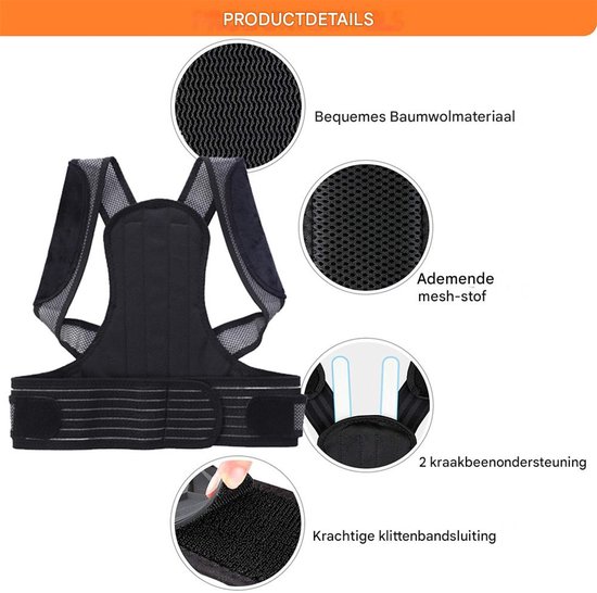 Rug Corrector voor Mannen en Vrouwen - Ademend Rugbrace - Verstelbare ...