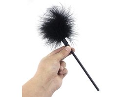 Zwarte Kietelaar - Kietelveer - Teasen - Kietelen - Uitdagen met veer - 1 stuk - Zwart - Streelveer - Strelen -Streelpluim - 25CM - CHPN
