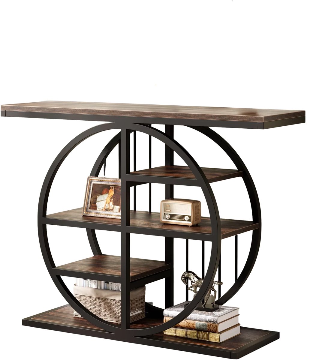 Happiq Consoletafel Avira - Haltafel - 100cm - Wandtafel - Gang of woonkamer - Bruin