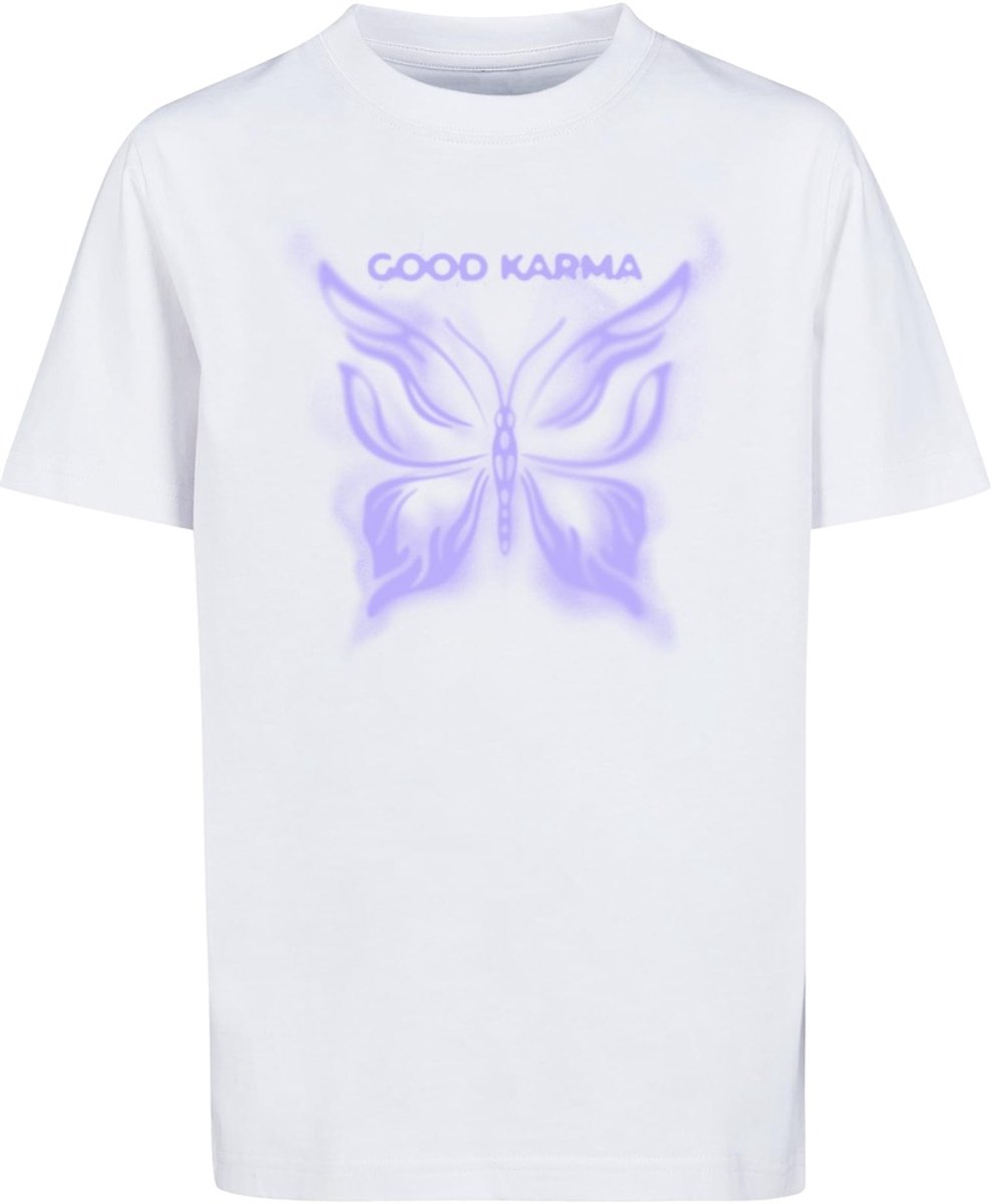 Mister Tee Good Karma Butterfly Kinder Tshirt Kids 134/140 Wit