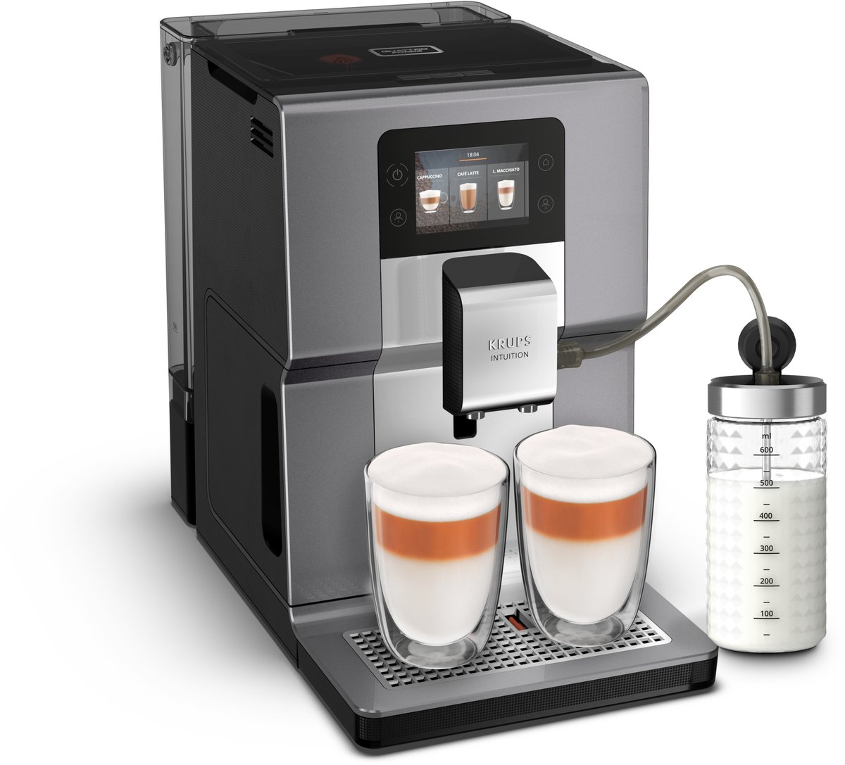 Krups espresso apparaat EA875E Intuition Preference + (Chrome)