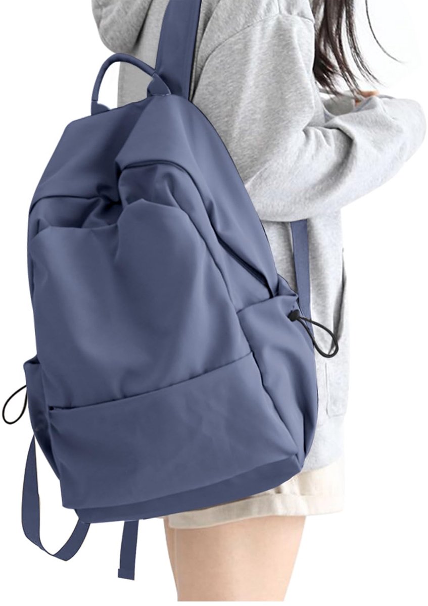 Schoolrugzak - Lichtgewicht en Waterafstotend - Met 15.6 inch laptopvak - voor school, werk en reizen - Blauw Paars L