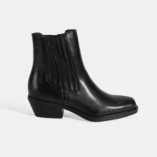 DESA Bottes Cuir Noir Femme Astuce de chaussure: carré Taille: 37 EU