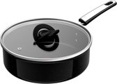 Tefal Experience Ceram - Keramische Hapjespan - Ø24 cm - Fusion Core - PFAS-vrij - Inclusief Deksel - Geschikt voor Inductie - Geschikt voor gebruik met metalen spatels