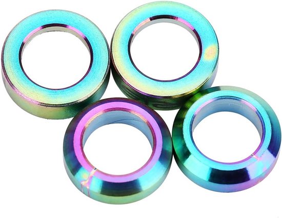 Bicycle Caliper Gasket - Caliper Fixed Bolts Spacer - 4pcs/lot - TC4 Titanium Caliper Fixed Bolts Gasket Spacer voor Mountain Bike - Fietsonderdelen en accessoires van Merkloos — afbeelding 2