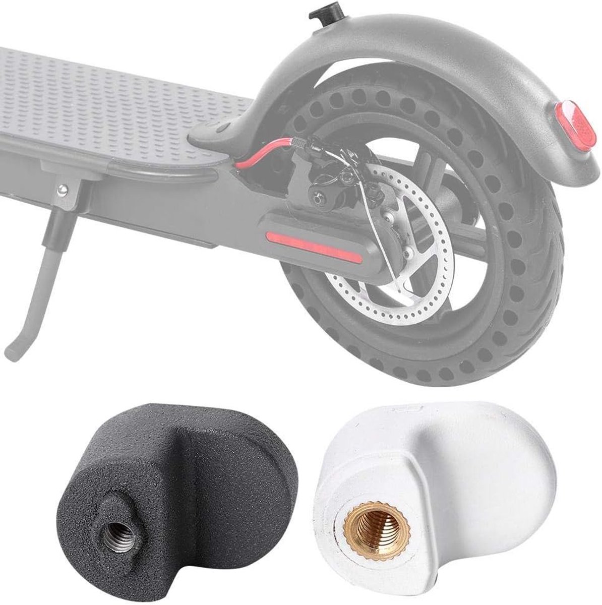 Beste back defense hooks reparatie accessoires voor Xiaomi Mijia M365 elektrische scooters skateboard Wit