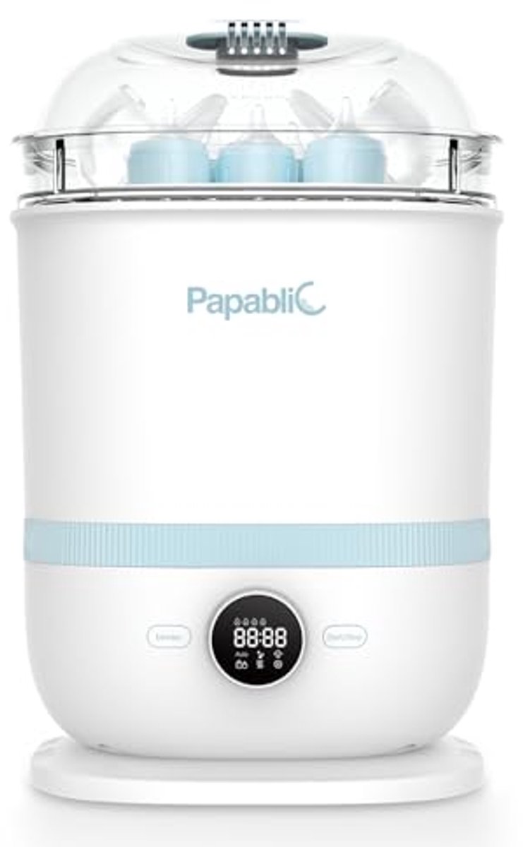 Flessterilisator en droger voor grote gezinnen - Elektrische ontsmetter voor babyflessen, accessoires en meer