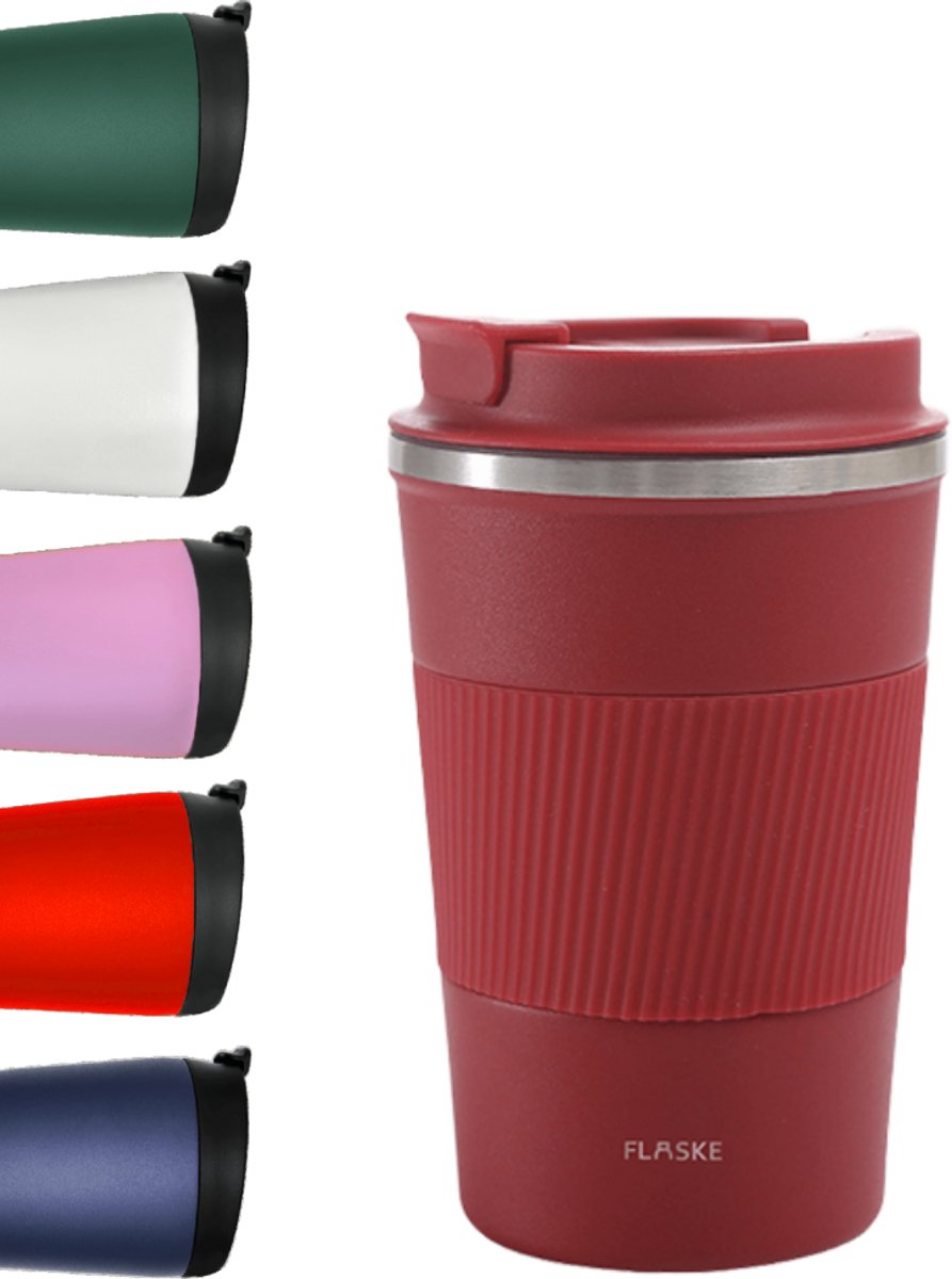 FLASKE Koffiebeker Coffee Cup Big 380ML - Chilly - RVS Koffiebeker to Go van 380ML