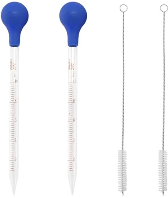 Roestvrijstalen vleesspuit, marinadespuit, set met 3