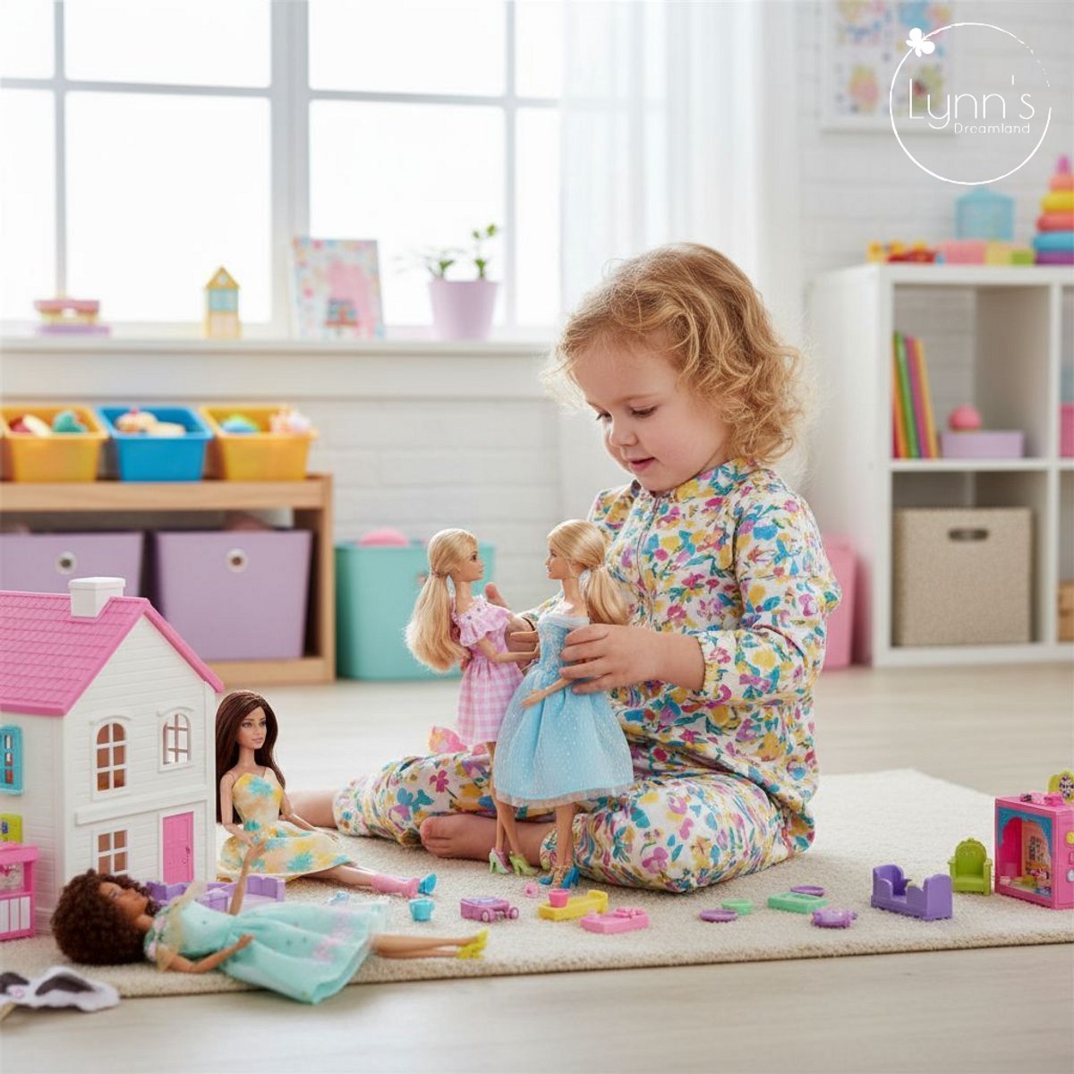 Lynn’s poppenkleertjes - Set ‘Luna’ - Geschikt voor modepop - Set van 5 outfits en 5 paar schoenen - Kleding voor modepoppen - Cadeauzakje — afbeelding 11