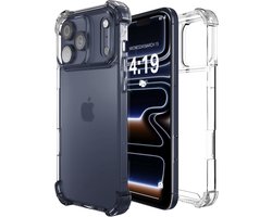iTech telefoonhoesje geschikt voor Apple iPhone 17 Pro hoesje siliconen - backcover - optimale bescherming - Transparant