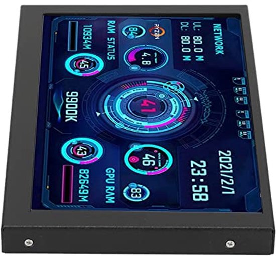 Small Cpu Display PC CPU Data Monitor, 5 Inch IPS USB C TYPE C Mini Screen, Computer ...