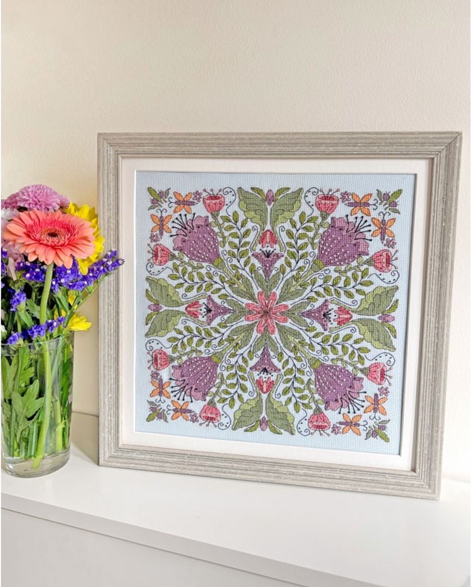 Bothy Threads borduurpakket losgebarsten bloemen XBUF2 telpatroon
