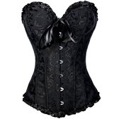 Dameskorsetten - Palace Corset -Body Shaper - Corset -Tops met vetersluiting - Korsetten - Korsetten met baleinen - Push-up bh's - Shapewear - Zwart - Maat M - Maat 34-36 EU-Perfect voor bruiloften, feestdagen, feesten, Kerstmis, Halloween en meer
