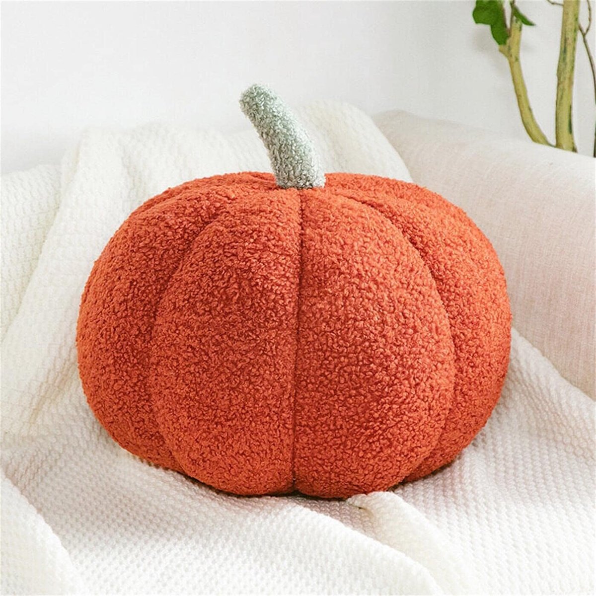 Daity 1 stuk - Pompoen Pluche Kussen - Halloween Decoratief Kussen - Pluche Kussen - 20 cm
