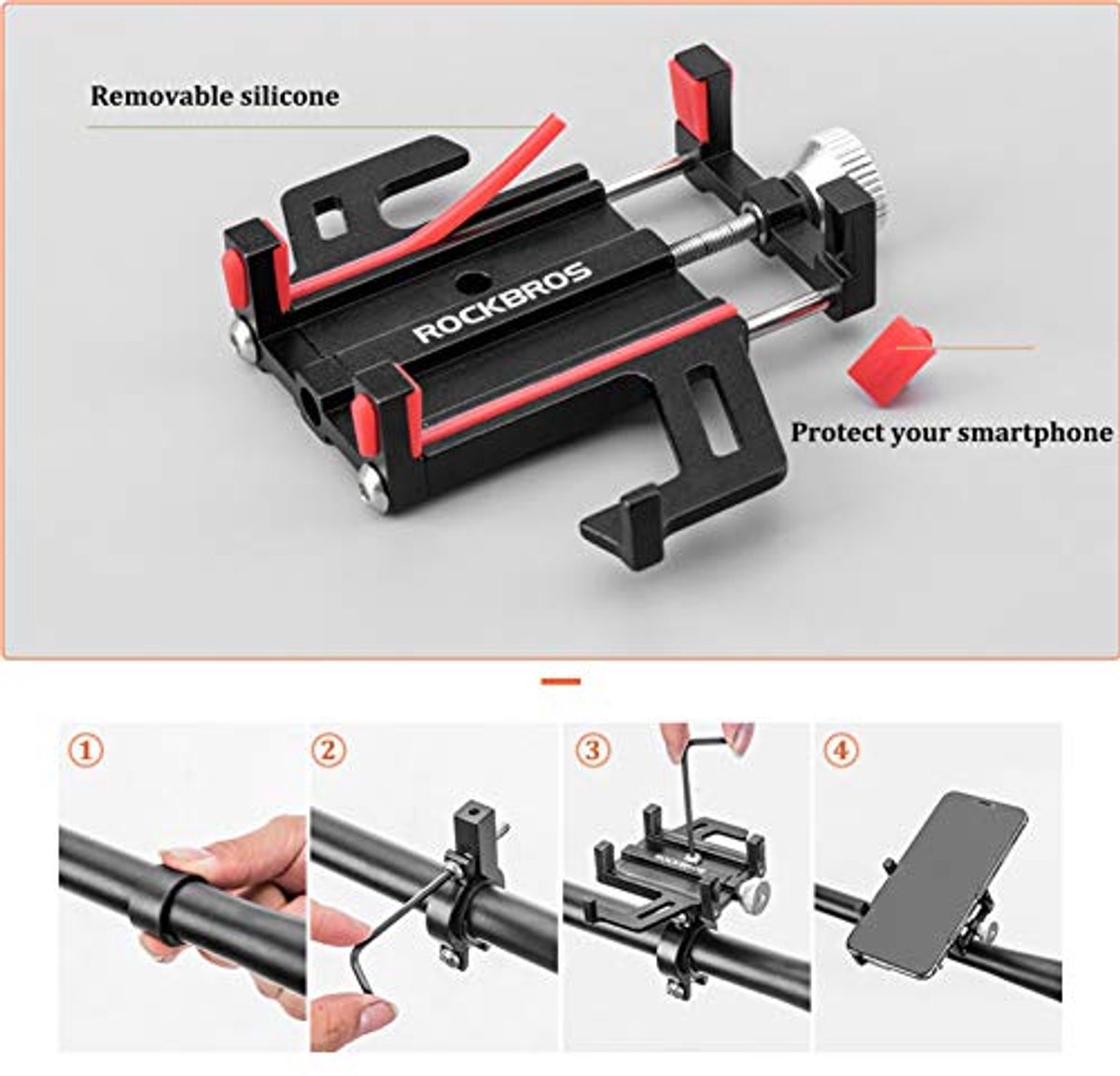 Universele Fiets en Motor Telefoonhouder - 360° Rotatable voor 4.2-6.8 inch Smartphones