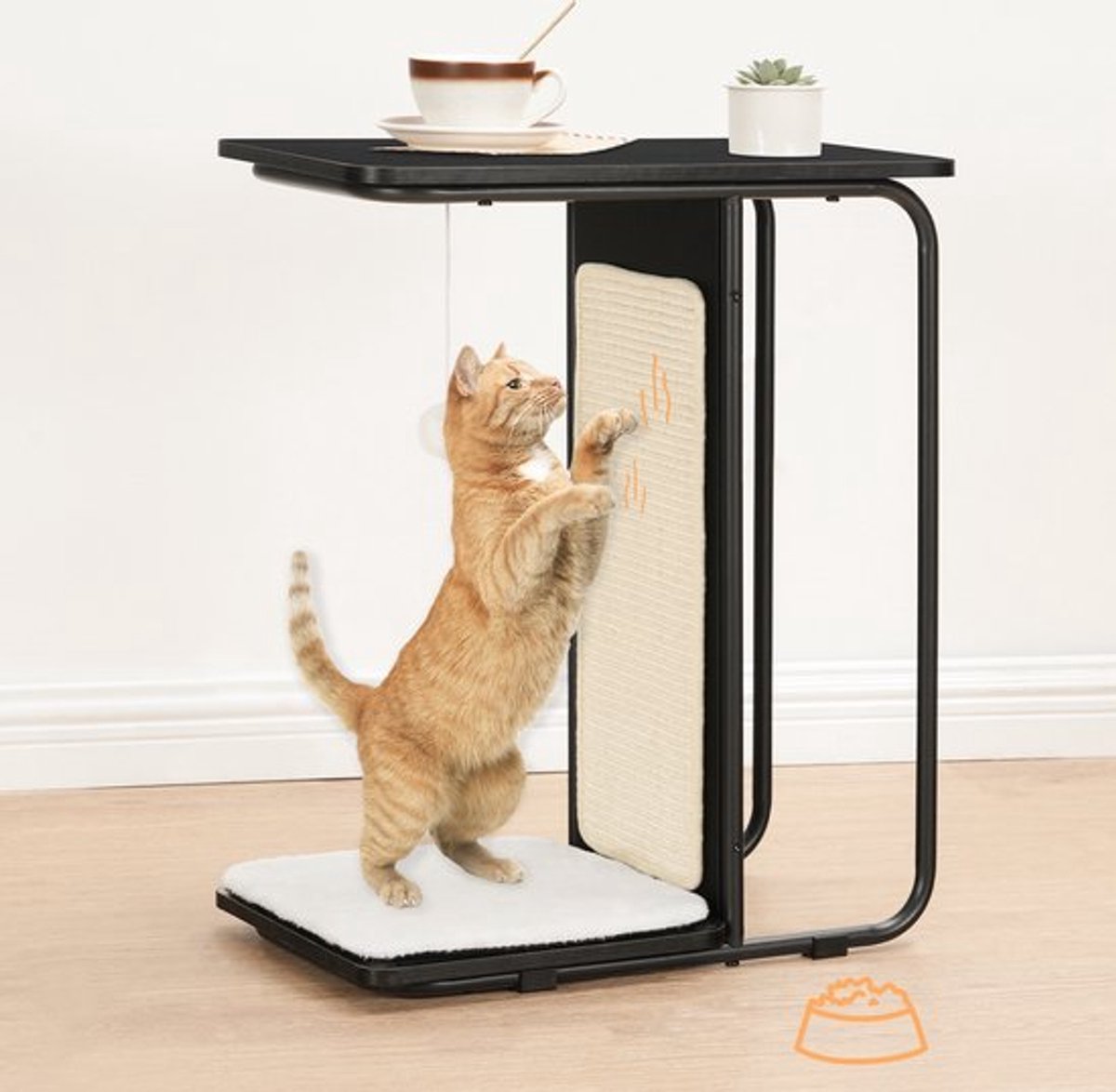 Bol.com Krabpaal - Paw Krabpaal voor Katten - Krabpalen - IN.HOMEXL Zwart - 30x50x61cm aanbieding