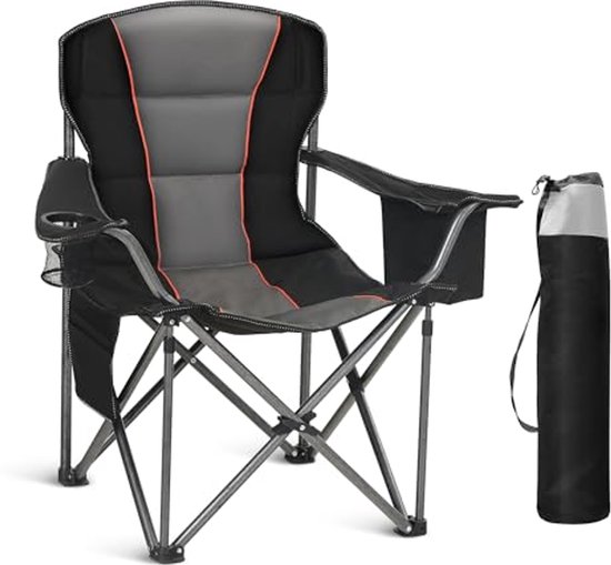 Outsunny Opvouwbare Dubbele Campingstoel Met Draagtas - Buiten Tot 250kg 145 X 60 X 92 Cm Zwart~1tnd8rr59ig00