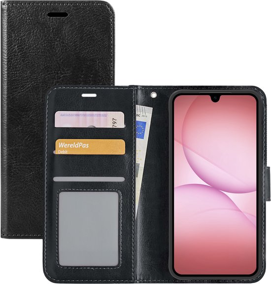 Étui Bookcase à rabat pour Samsung A17 - Zwart