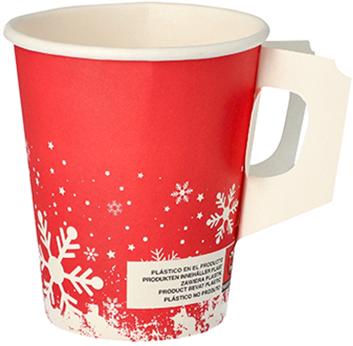 Image of 50 Drinkbekers met handgreep, karton 0,2 l Ø 8 cm · 9,3 cm Winter Time