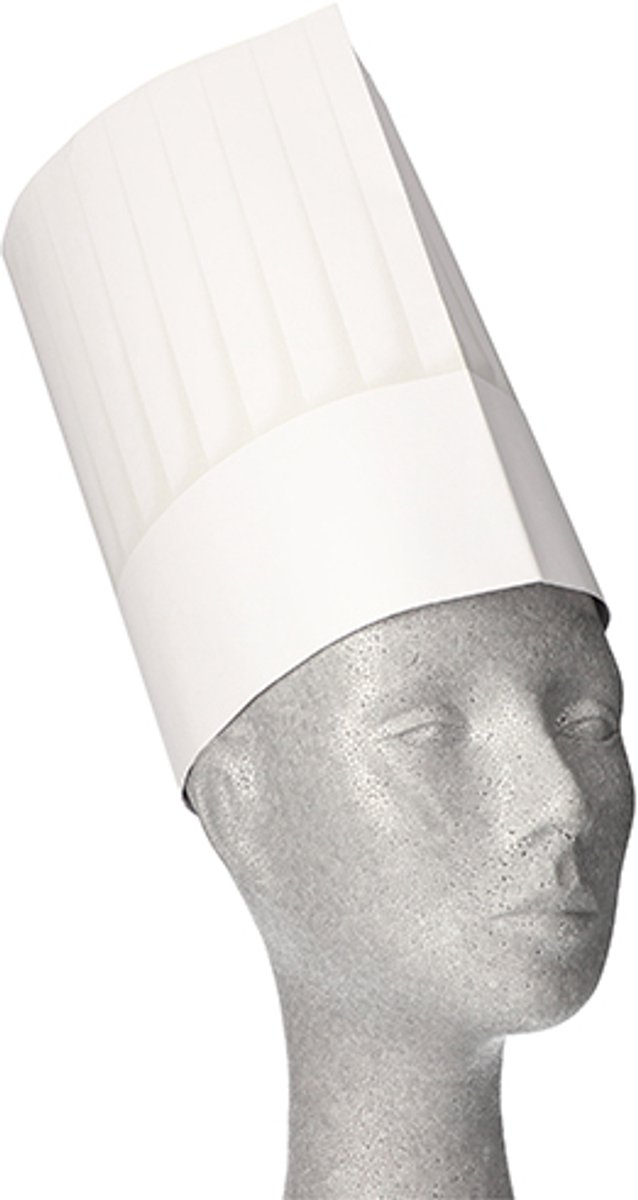 25 "WORK-INN/-PS" Koksmuts, papier 23 cm x 32,5 cm wit "Burgund" verstelbaar