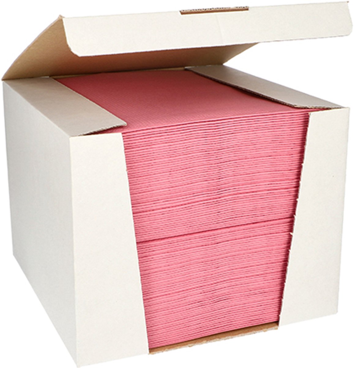 1x 100 Servetten ROYAL Collection 1/4 vouw 40 cm x 40 cm roze