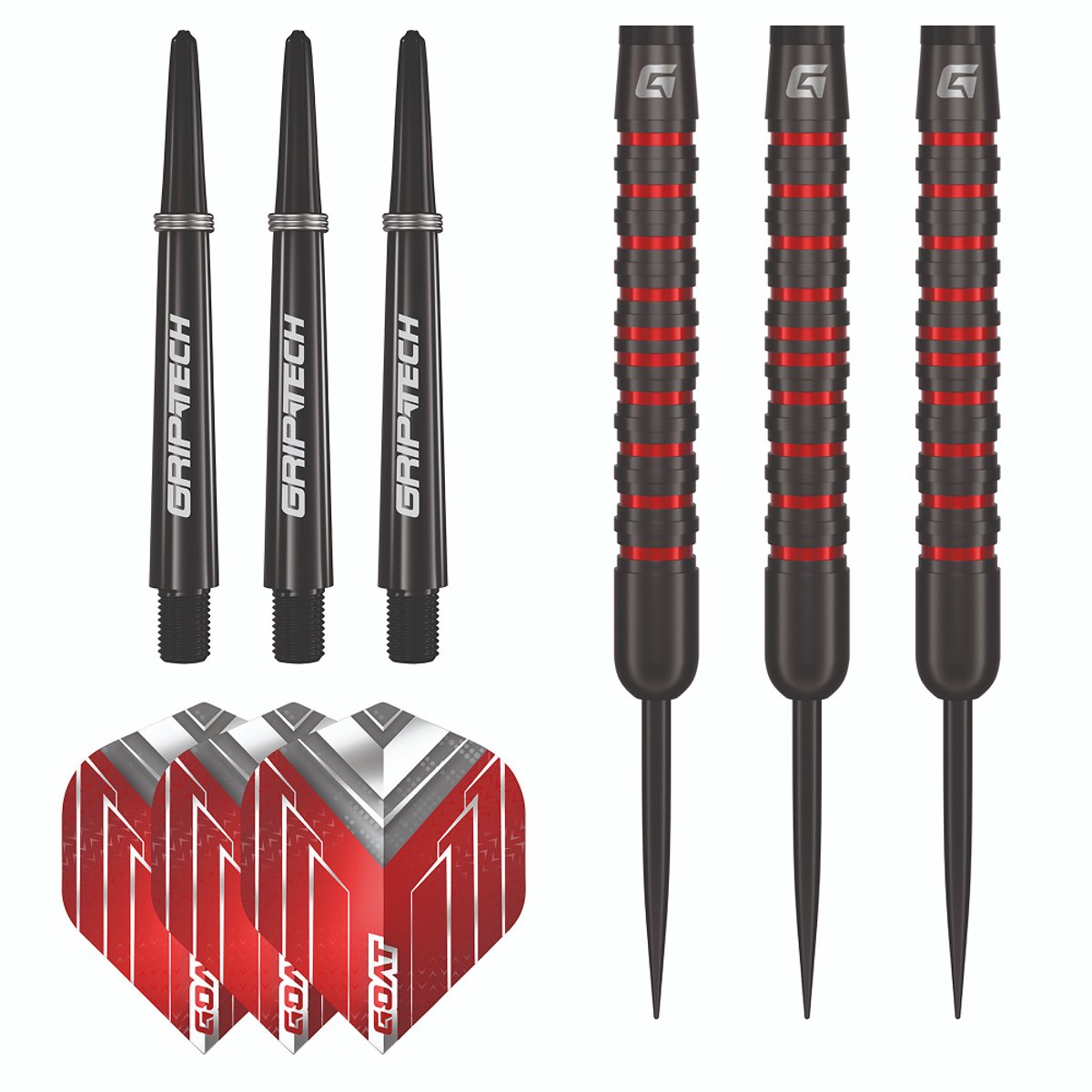 GOAT Podium Black Red 80% - Dartpijlen 20 Gram
