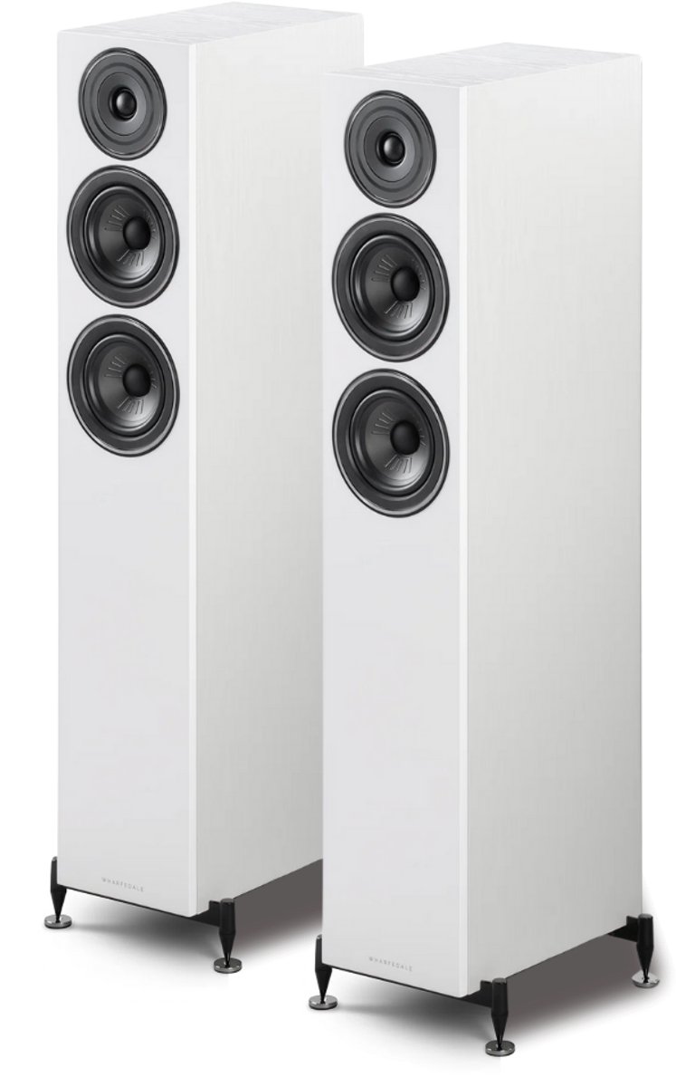Wharfedale Diamond 12.4 Vloerstaande Speakers - Hifi Stereo Set - Passieve Speakers - 2,5-Weg Luidsprekers - Wit