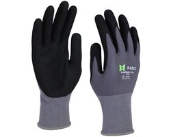 Radix GripMaster Pro - Werkhandschoenen - Nitril Micro Foam Sandy - Black/Grey - M9 / L