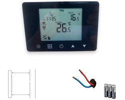 Slimme thermostaat voor cv | Zwart | Wifi | Zigbee | Touchscreen | Tuya Smart Life | Dag- en weekschema