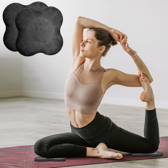Ynkkvre-Yoga Kniekussen – 2 Stuks – Anti-Slip Yoga Knie Pad Mat 20 x 20 cm – Ondersteuning voor Knieën, Polsen en Ellebogen – Voor Yoga, Fitness en Pilates van ynkkvre — afbeelding 3