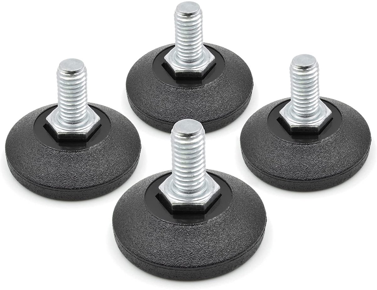 4 x Verstelbare Stelschroef M10 - Ã˜ 38 mm - Tot 550 kg Draagkracht