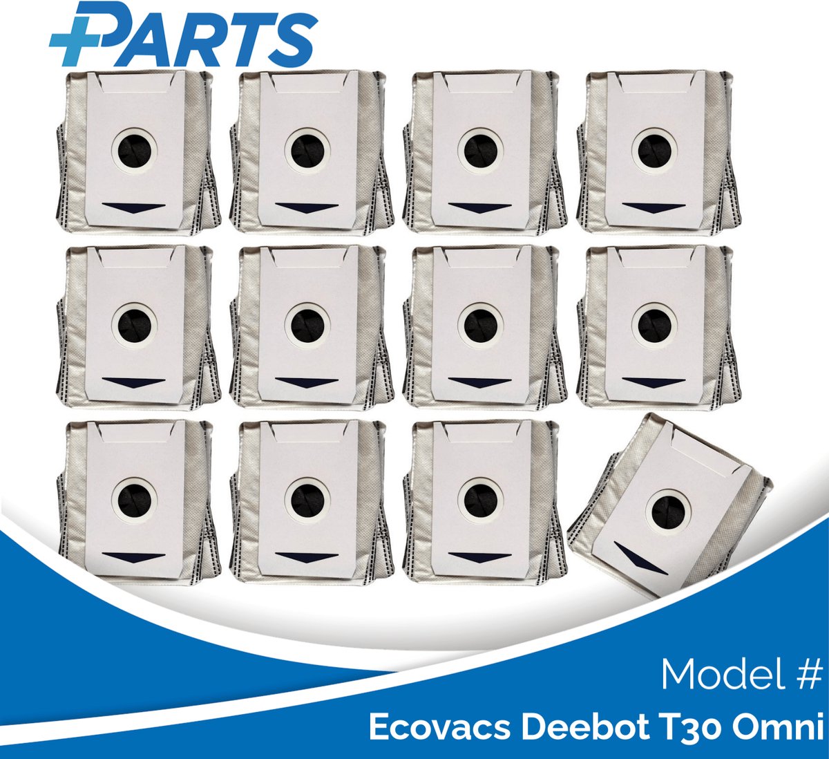 Plus.Parts Ecovacs Deebot T30 Omni Stofzakken (12 Stuks, Plus.Parts® alternatief voor DDB030031) Overig