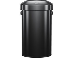 EKO - Urban Bin Prullenbak 60 liter - Mat Zwart - RVS
