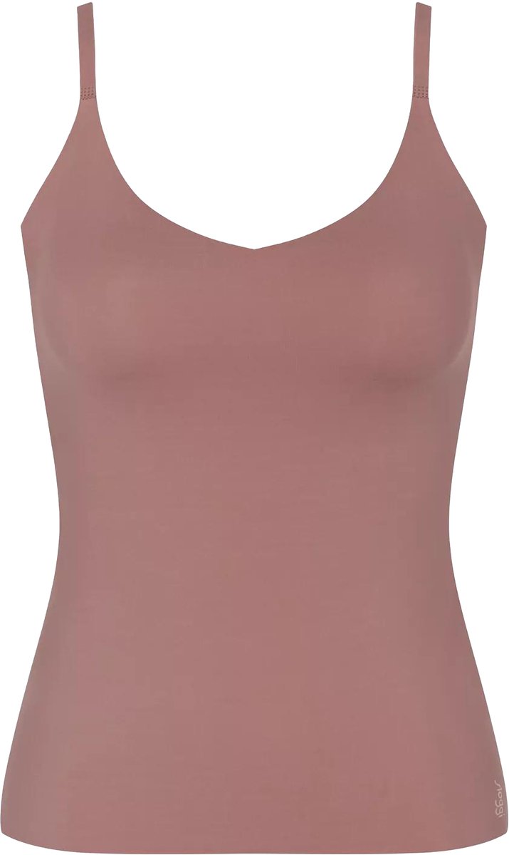sloggi ZERO Feel 2.0 Spaghetti Top Dames Onderhemd - CACAO - Maat XL