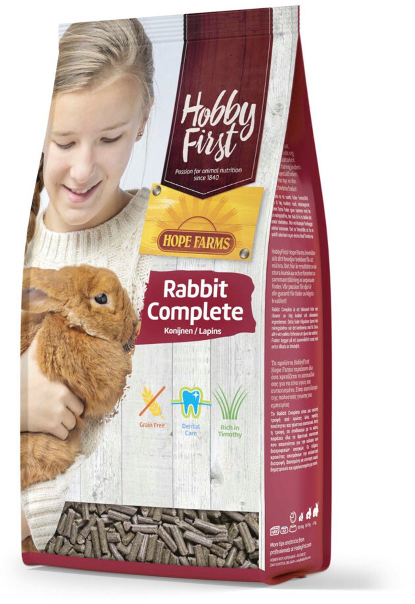 HobbyFirst Hope Farms Konijn Complete - 6 x 1,5 kg - Voordeelverpakking