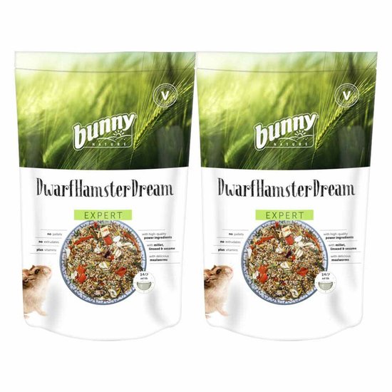 Bunny Nature Dwerghamsterdroom Expert - 2 x 500 gr - Voordeelverpakking