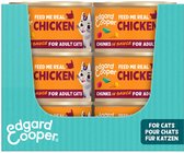 Edgard & Cooper Kattenvoer Graanvrij Natvoer voor Katten Gesteriliseerde of Actieve Kat Natuurlijke Stukjes in Saus 85g x 18 Verse Kip, Smakelijk en Uitgebalanceerd, Vers Vlees