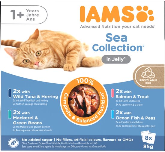 IAMS Delights Adult Sea Jelly Multipack - 8 x 85 gr