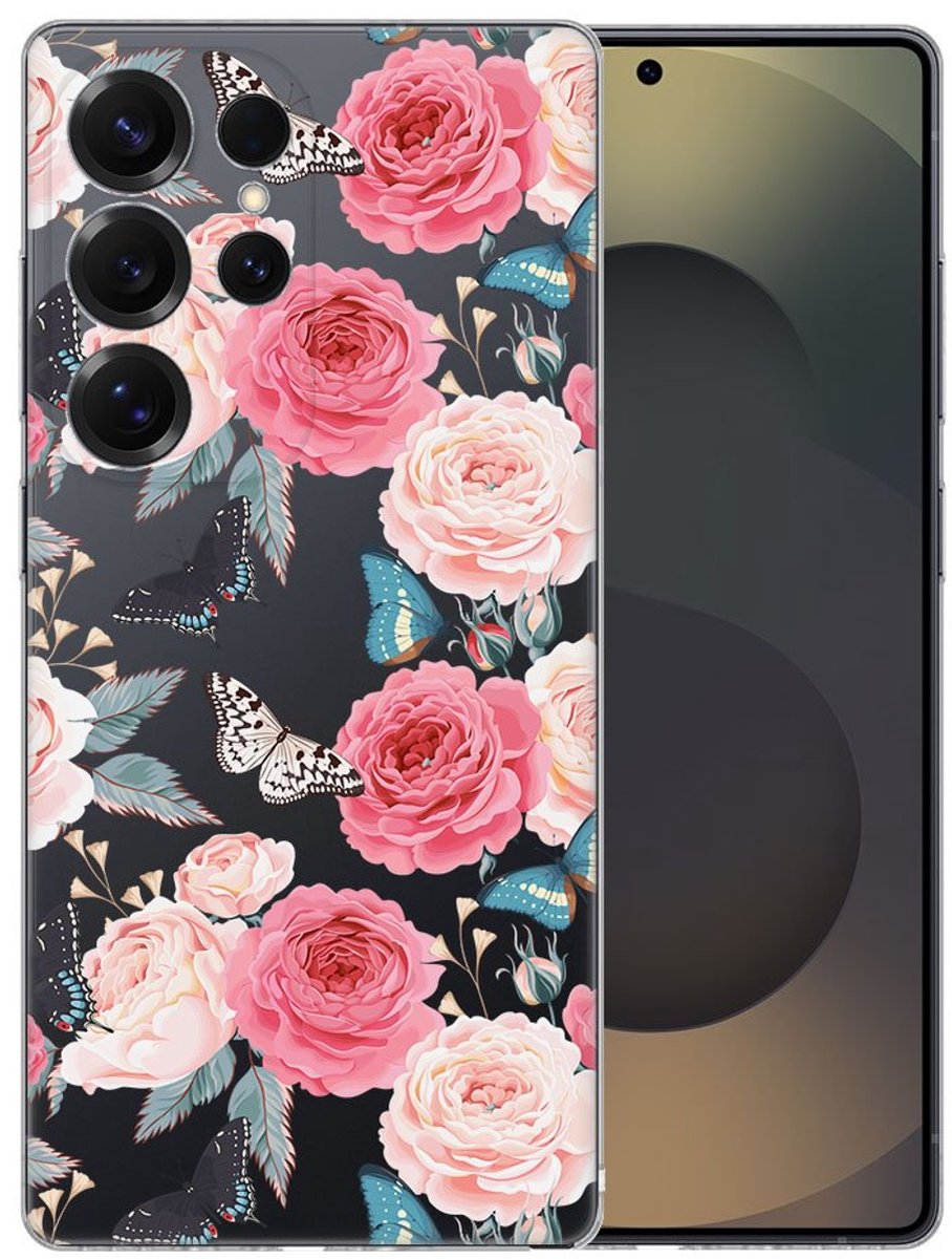 TPU Hoesje Samsung Galaxy S25 Ultra - Butterfly Roses Backcover