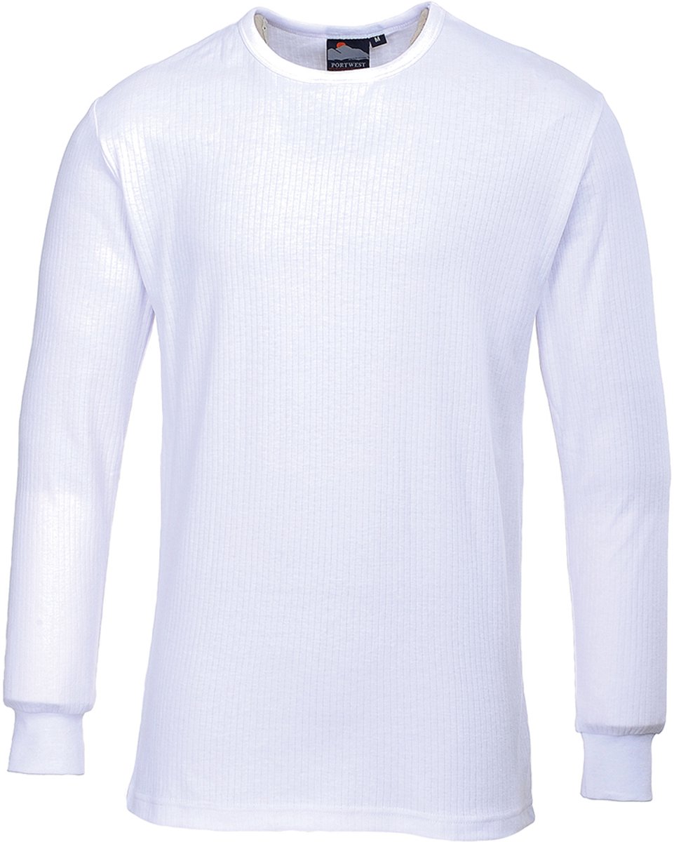 Portwest Thermisch T-Shirt Lange Mouw B123 - Wit - S