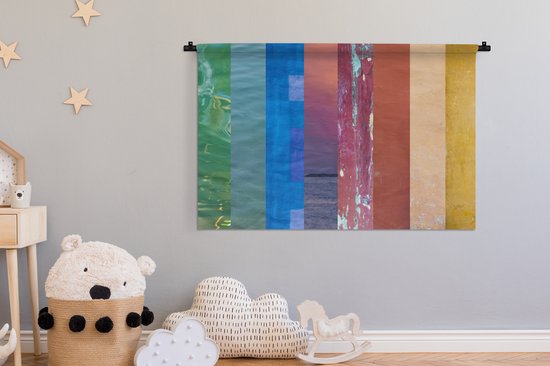 Tapisserie Regenbogen - Arc-en-ciel en photos Tapisserie en coton 120x80 cm - Tapisserie avec photo