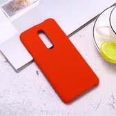 Ultradunne vloeibare siliconen valbestendige beschermhoes voor OnePlus 7 Pro (rood)