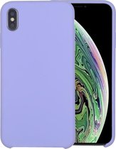 Four Corners Full Coverage Siliconen beschermhoes achterkant voor iPhone XS Max (licht paars)