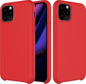 Effen kleur vloeibare siliconen schokbestendig hoesje voor iPhone 11 Pro (rood)