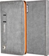 Voor iPhone XS / X CMai2 Kaka-serie Litchi Texture Horizontale flip lederen tas met houder en kaartsleuven (grijs)