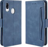 Voor ZTE Libero S10 Wallet Style Skin Feel Calf Pattern Leather Case, met aparte kaartsleuf (blauw)