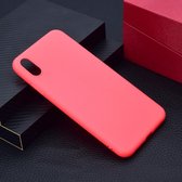 Voor iPhone XS Max Candy Color TPU Case (rood)