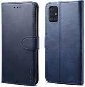 Voor Galaxy S20 Ultra GUSSIM zakelijke stijl horizontale flip lederen tas met houder & kaartsleuven & portemonnee (blauw)
